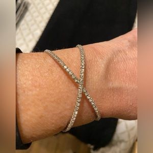 Rhinestone bangle bracelet